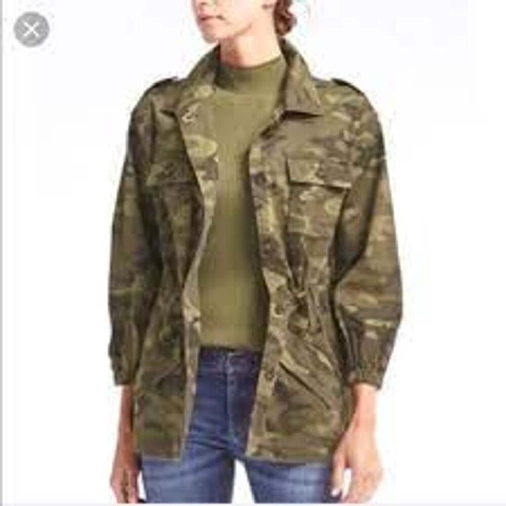 Banana Republic Field Utility Olive Green Rory Camo Jacket Size XS
